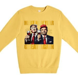 Trump Make New Year Great Again Happy New Years Eve Day Premium Crewneck Sweatshirt