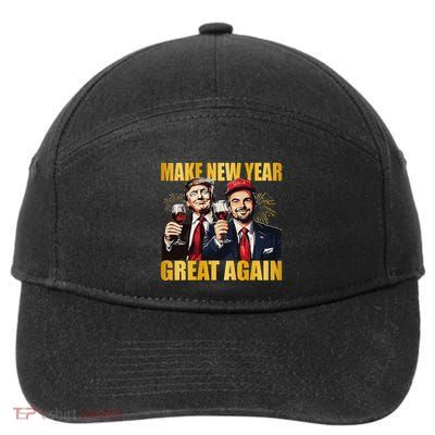Trump Make New Year Great Again Happy New Years Eve Day 7-Panel Snapback Hat