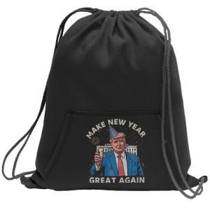 Trump Make New Year Great Again Happy New Years Eve Day 2025 Premium Sweatshirt Cinch Pack Bag