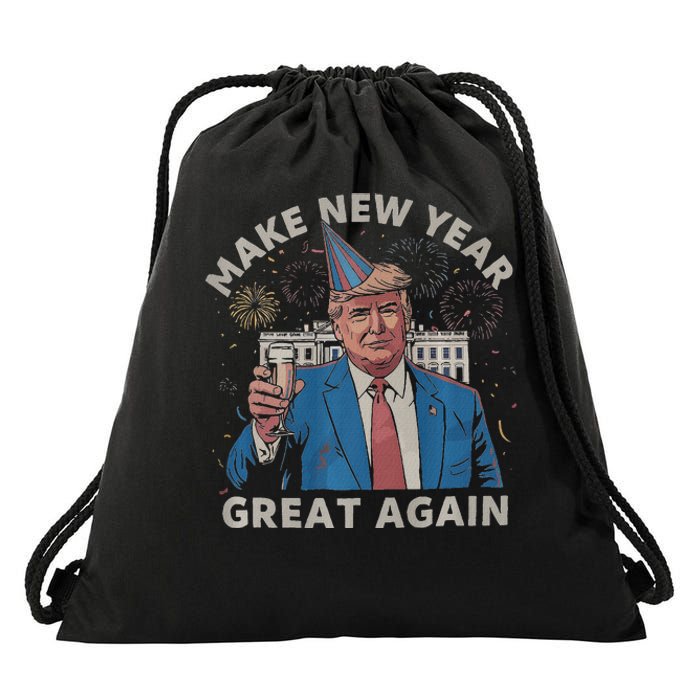 Trump Make New Year Great Again Happy New Years Eve Day 2025 Premium Drawstring Bag