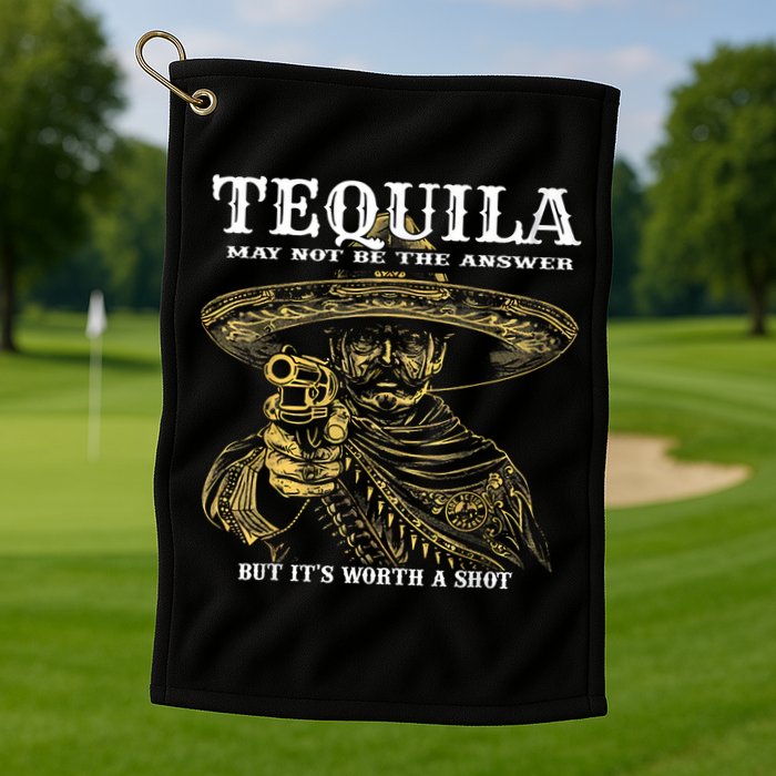 Tequila May Not Be The Answer But It’S Worth A Shot Golf Towel