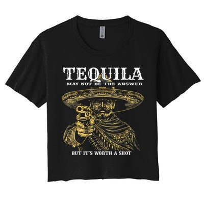 Tequila May Not Be The Answer But It’S Worth A Shot Crop Top