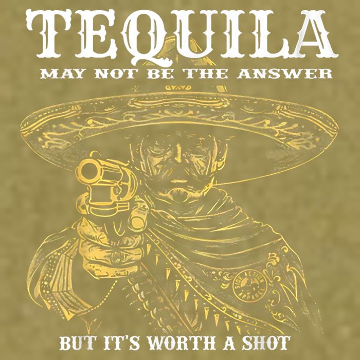Tequila May Not Be The Answer But It’S Worth A Shot Garment-Dyed Women's Muscle Tee