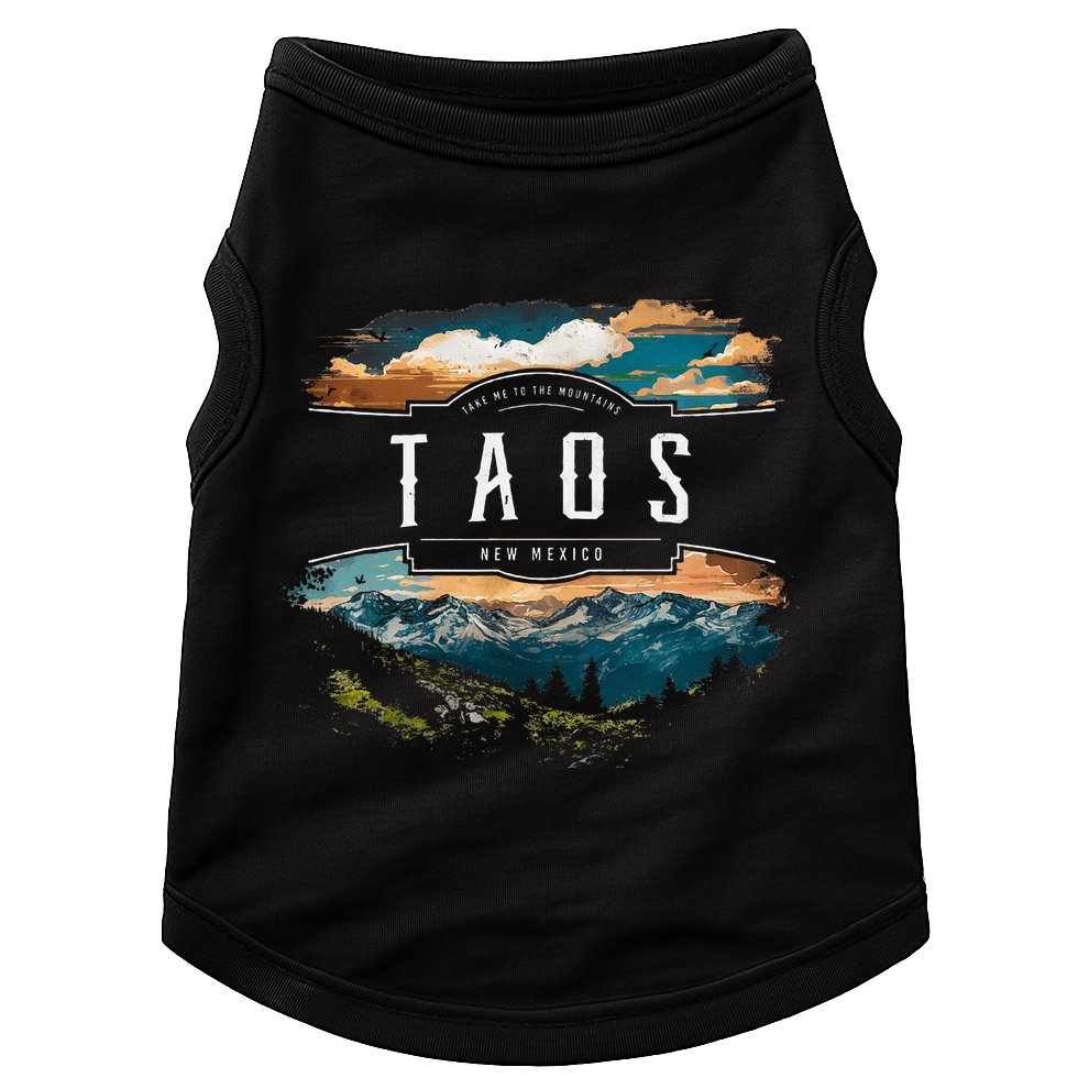 Taos Mountains New Mexico Hiking Outdoors Vintage Doggie Tank