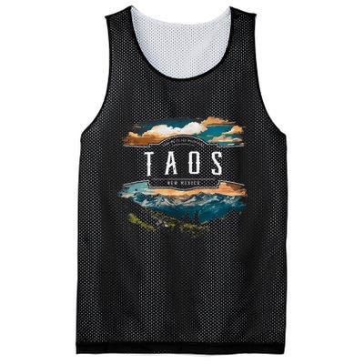 Taos Mountains New Mexico Hiking Outdoors Vintage Mesh Reversible Basketball Jersey Tank