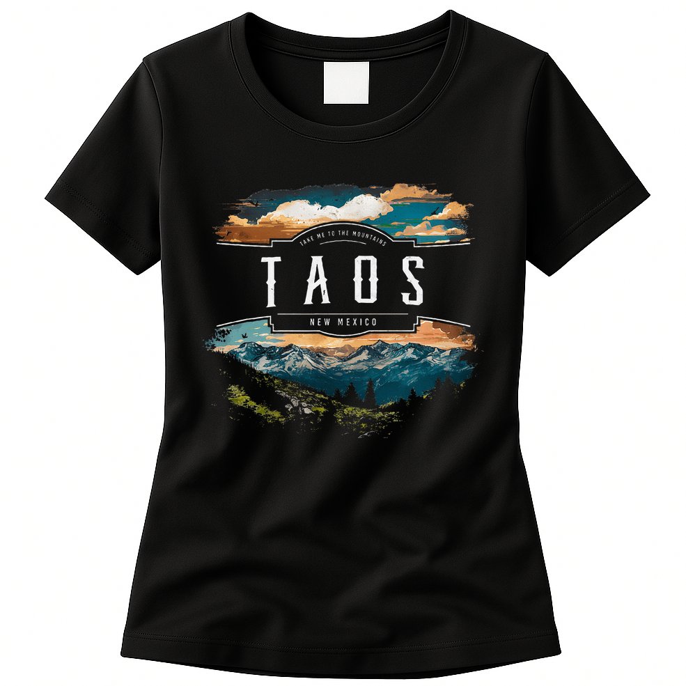 Taos Mountains New Mexico Hiking Outdoors Vintage Womens T-Shirt