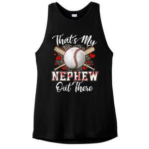 That's My Nephew Out There Baseball Aunt Auntie Mothers Day Ladies PosiCharge Tri-Blend Wicking Tank