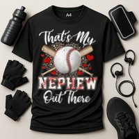 That's My Nephew Out There Baseball Aunt Auntie Mothers Day Cooling Performance Crew T-Shirt
