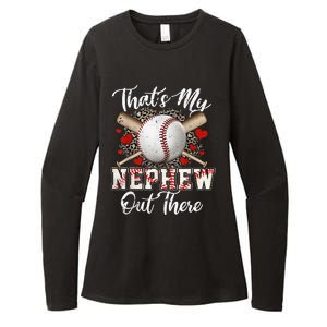 That's My Nephew Out There Baseball Aunt Auntie Mothers Day Womens CVC Long Sleeve Shirt