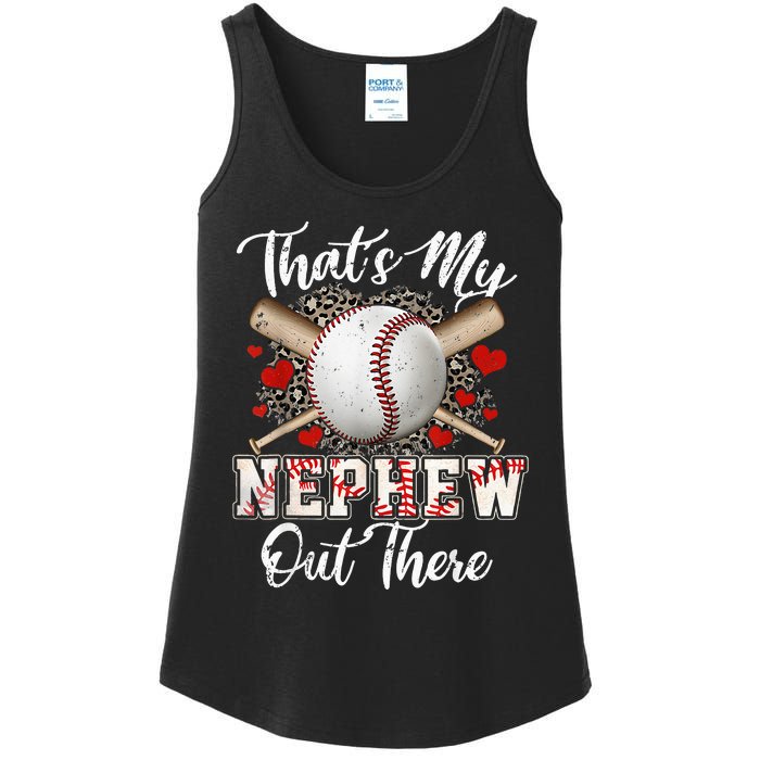 That's My Nephew Out There Baseball Aunt Auntie Mothers Day Ladies Essential Tank