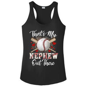 That's My Nephew Out There Baseball Aunt Auntie Mothers Day Ladies PosiCharge Competitor Racerback Tank