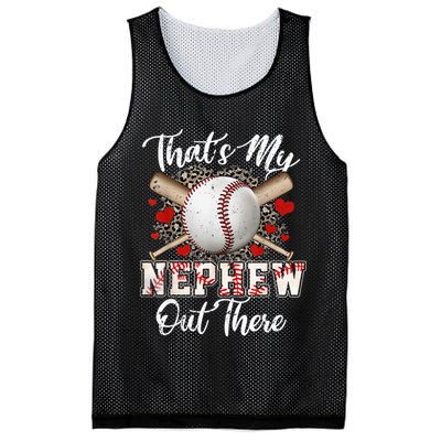 That's My Nephew Out There Baseball Aunt Auntie Mothers Day Mesh Reversible Basketball Jersey Tank