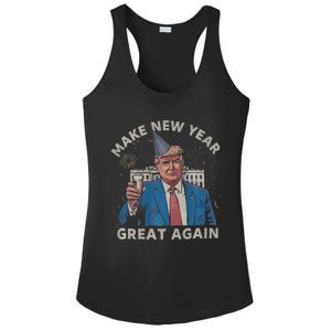 Trump Make New Year Great Again Happy New Years Eve Day 2025 Ladies PosiCharge Competitor Racerback Tank