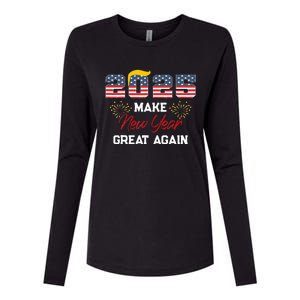 Trump Make New Year Great Again Happy New Years Eve Day 2025 Womens Cotton Relaxed Long Sleeve T-Shirt