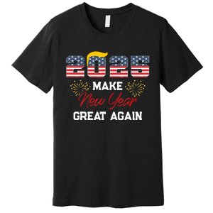 Trump Make New Year Great Again Happy New Years Eve Day 2025 Premium T-Shirt