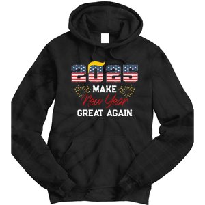 Trump Make New Year Great Again Happy New Years Eve Day 2025 Tie Dye Hoodie