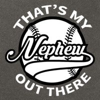 That's My Nephew Out There Baseball Auntie Uncle Cotton Canvas Backpack