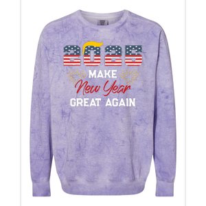 Trump Make New Year Great Again Happy New Years Eve Day 2025 Colorblast Crewneck Sweatshirt