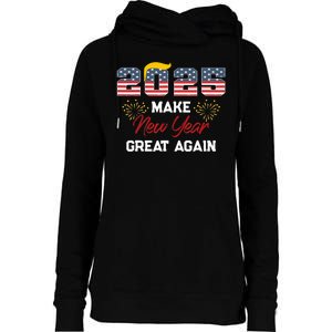 Trump Make New Year Great Again Happy New Years Eve Day 2025 Womens Funnel Neck Pullover Hood