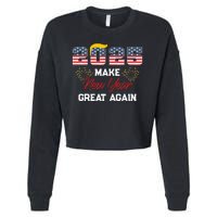 Trump Make New Year Great Again Happy New Years Eve Day 2025 Cropped Pullover Crew