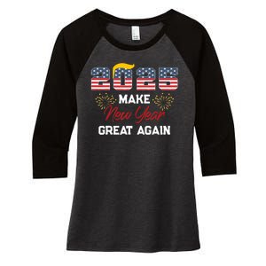 Trump Make New Year Great Again Happy New Years Eve Day 2025 Women's Tri-Blend 3/4-Sleeve Raglan Shirt