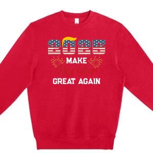 Trump Make New Year Great Again Happy New Years Eve Day 2025 Premium Crewneck Sweatshirt