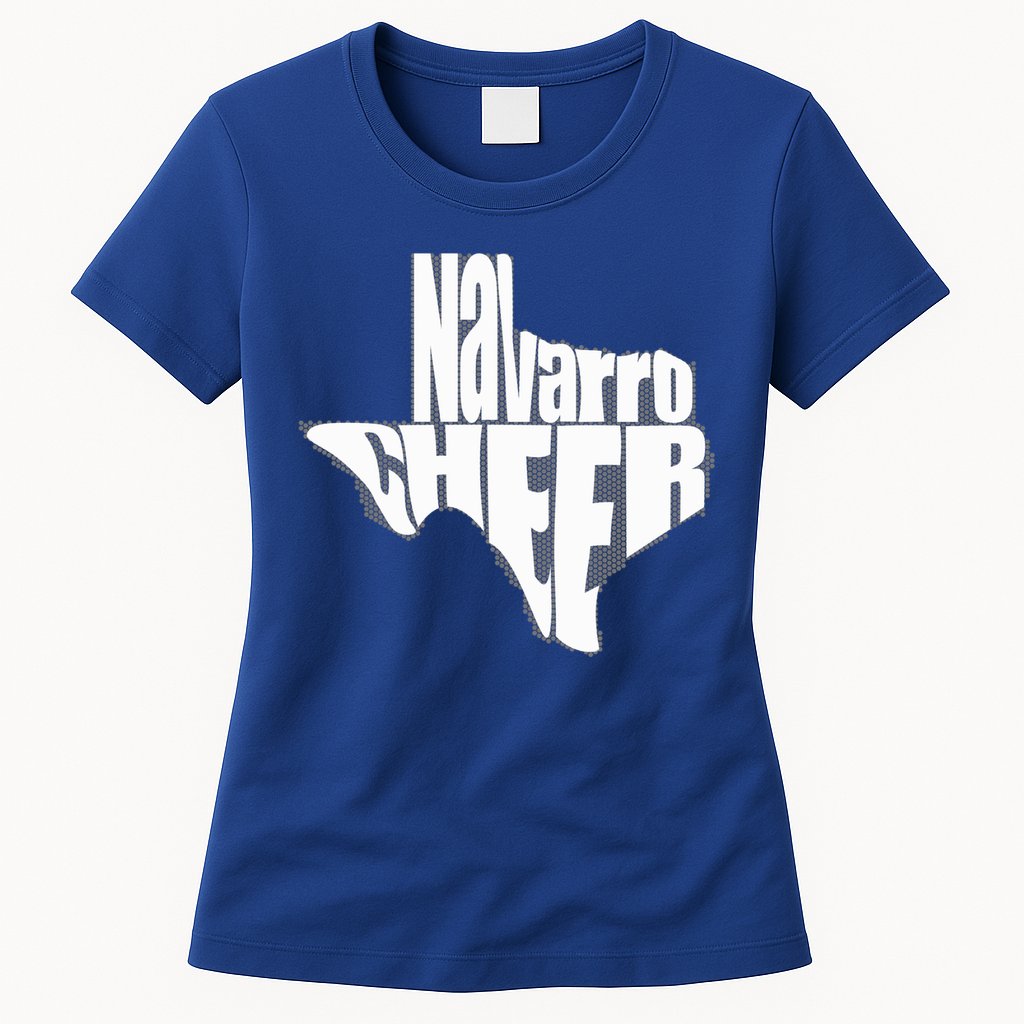 Texas Map Navarro Cheer Apparel Gift Navarro Cheer Gift Womens T-Shirt