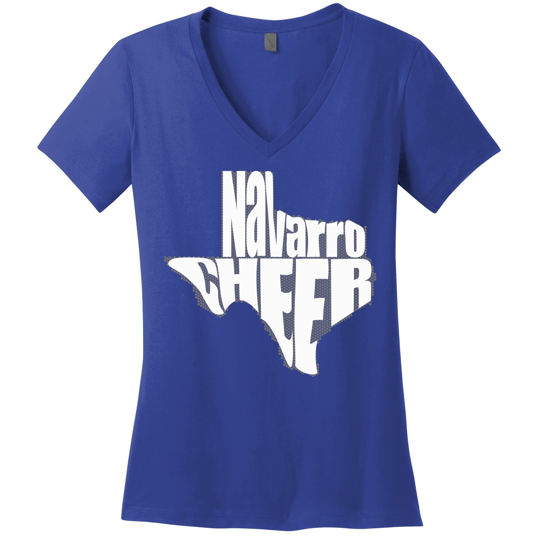 Texas Map Navarro Cheer Apparel Gift Navarro Cheer Gift Women's V-Neck T-Shirt