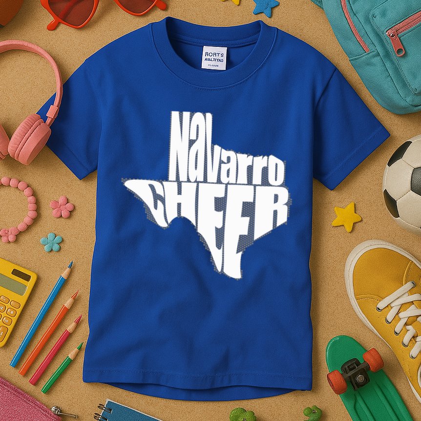 Texas Map Navarro Cheer Apparel Gift Navarro Cheer Gift Kids T-Shirt