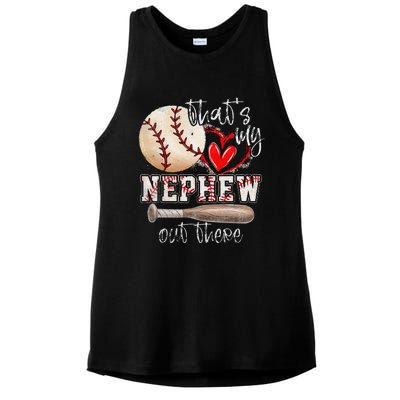 ThatS My Nephew Out There Baseball Aunt Auntie MotherS Day Ladies PosiCharge Tri-Blend Wicking Tank