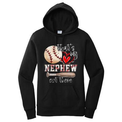 ThatS My Nephew Out There Baseball Aunt Auntie MotherS Day Women's Pullover Hoodie