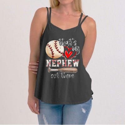 ThatS My Nephew Out There Baseball Aunt Auntie MotherS Day Women's Strappy Tank