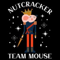 Team Mouse Nutcracker Christmas Dance Funny Soldier Button