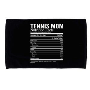 Tennis Mom Nutritional Facts Funny Gift Microfiber Hand Towel