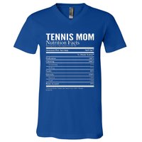 Tennis Mom Nutritional Facts Funny Gift V-Neck T-Shirt