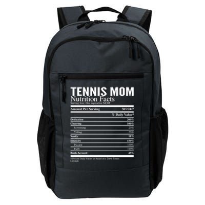 Tennis Mom Nutritional Facts Funny Gift Daily Commute Backpack