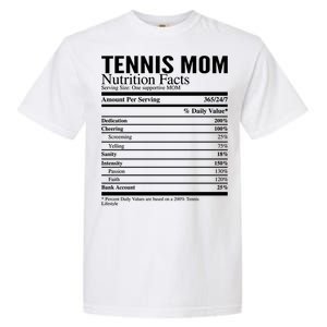 Tennis Mom Nutritional Facts Funny Gift Garment-Dyed Heavyweight T-Shirt