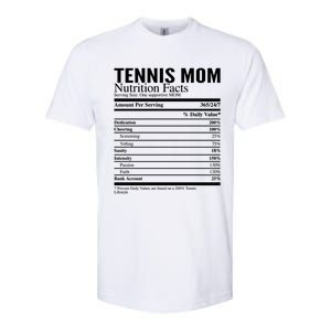 Tennis Mom Nutritional Facts Funny Gift Softstyle CVC T-Shirt