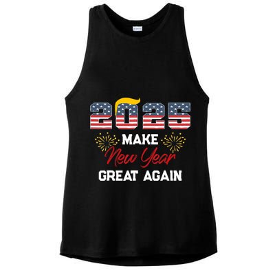 Trump Make New Year Great Again Happy New Years Eve Day 2025 Ladies PosiCharge Tri-Blend Wicking Tank