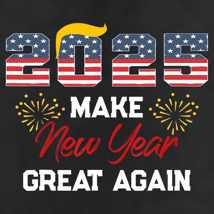 Trump Make New Year Great Again Happy New Years Eve Day 2025 7 Panel Mesh Trucker Snapback Hat