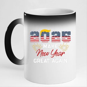 Trump Make New Year Great Again Happy New Years Eve Day 2025 11oz Black Color Changing Mug