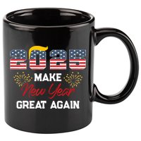 Trump Make New Year Great Again Happy New Years Eve Day 2025 11oz C Handle Ceramic Mug