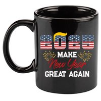 Trump Make New Year Great Again Happy New Years Eve Day 2025 11oz C Handle Ceramic Mug