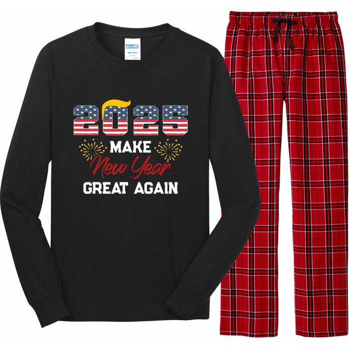 Trump Make New Year Great Again Happy New Years Eve Day 2025 Long Sleeve Pajama Set