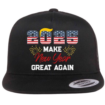 Trump Make New Year Great Again Happy New Years Eve Day 2025 Flatbill Hat