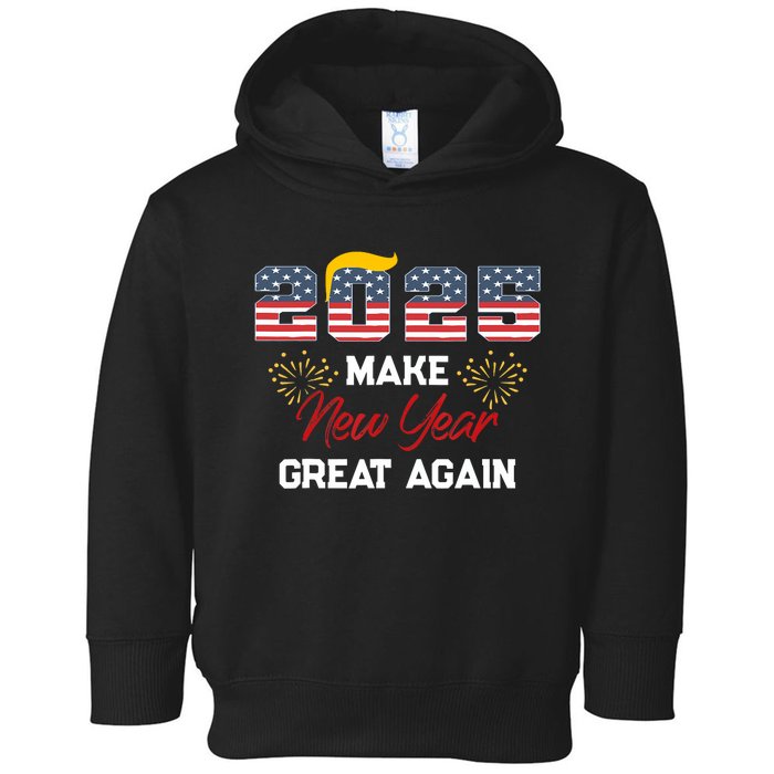 Trump Make New Year Great Again Happy New Years Eve Day 2025 Toddler Hoodie