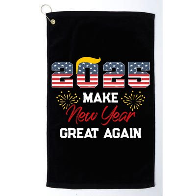 Trump Make New Year Great Again Happy New Years Eve Day 2025 Golf Towel