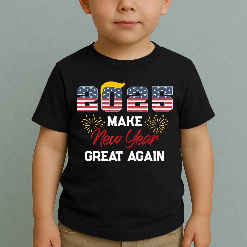 Trump Make New Year Great Again Happy New Years Eve Day 2025 Toddler T-Shirt