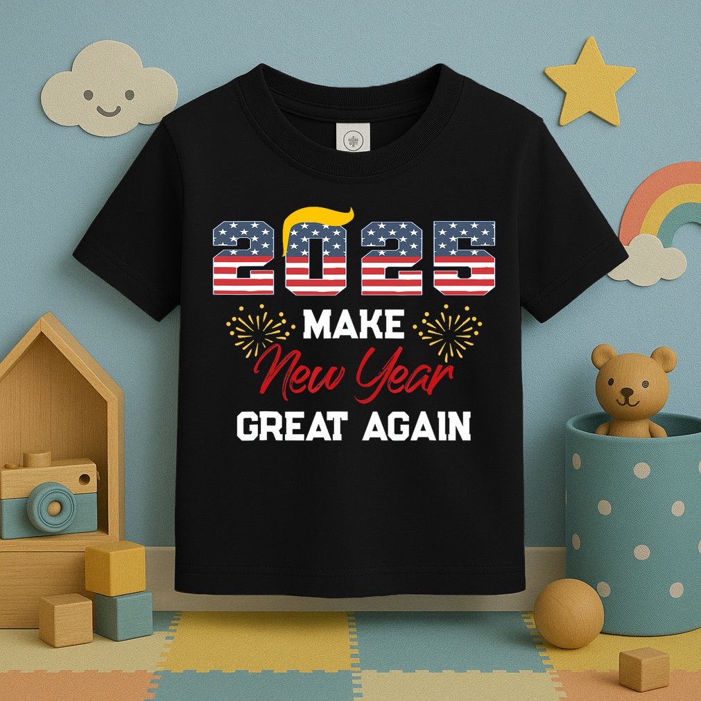 Trump Make New Year Great Again Happy New Years Eve Day 2025 Toddler T-Shirt