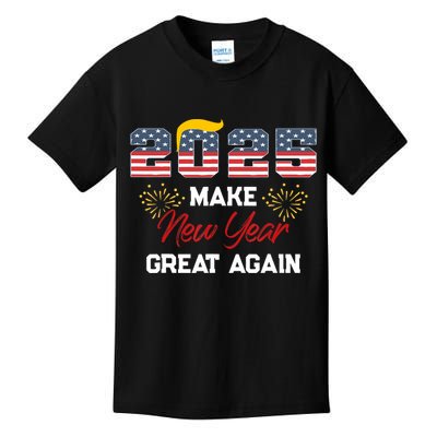 Trump Make New Year Great Again Happy New Years Eve Day 2025 Kids T-Shirt